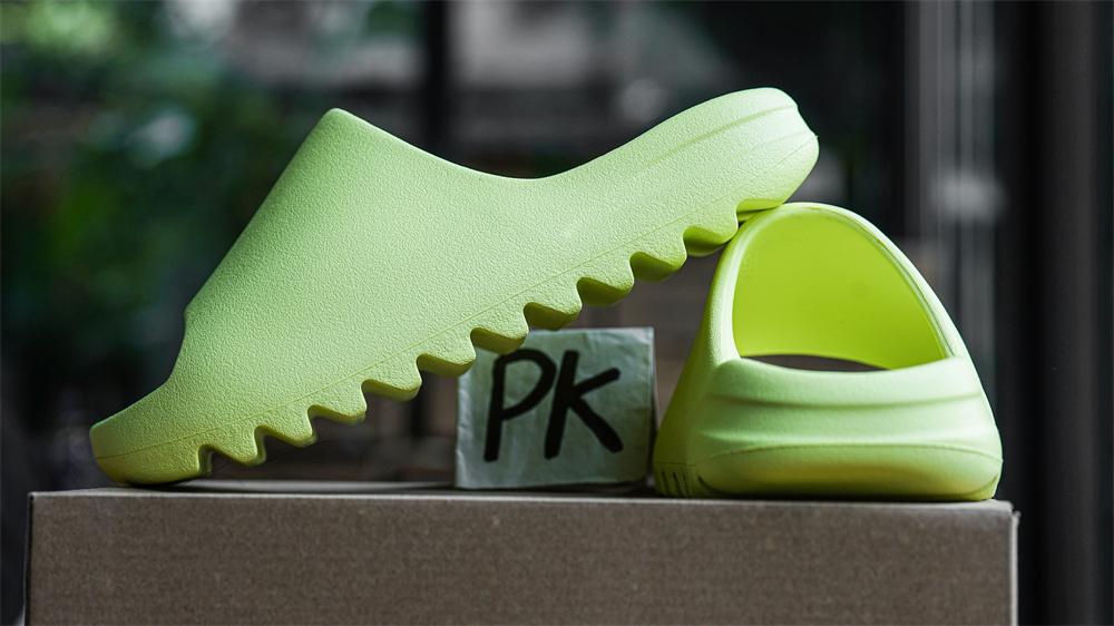 PK GOD adidas Yeezy Slide Glow Green Glossy RETAIL MATERIALS READY TO SHIP